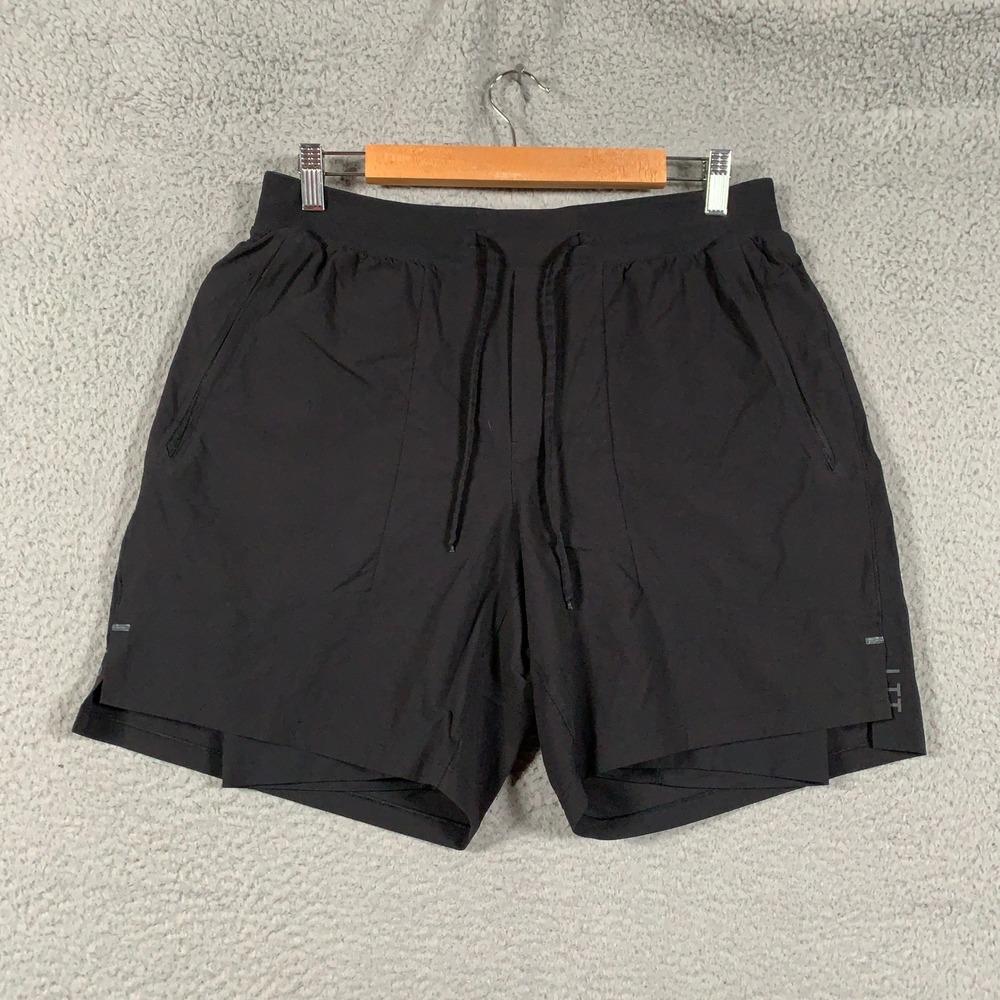 Lululemon License To Train Shorts Men's Large L Black Lined 7" Athletic Workout